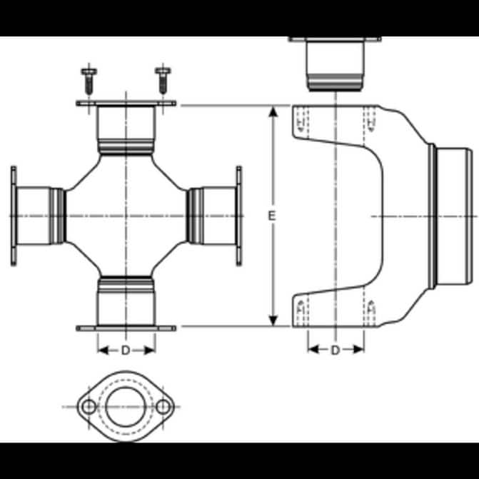 Spicer 1810 Series Full Round Greaseable Universal Joint Spicer 1810 Series Full Round Greaseable Universal Joint